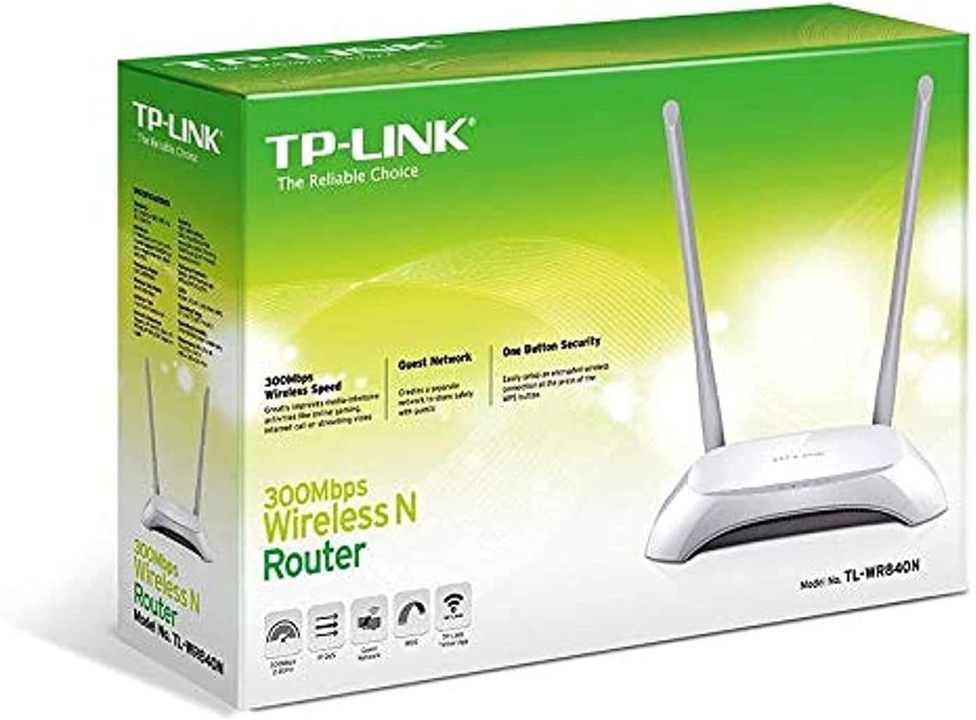 Wireless N Router TL-WR840N 300Mbps Tp-link White