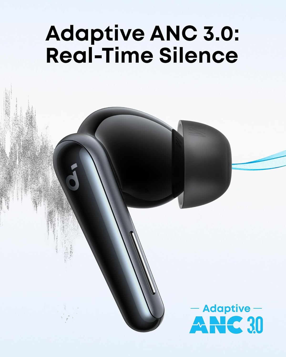 Soundcore Liberty 5 by Anker, Noise-Cancelling Wireless Earbuds Black , 2x Stronger Voice Reduction, Real-Time Adaptive Noise Cancellation, Fast Charging, Dolby Audio, 6-Mic AI Clear Calls, Long Battery Life