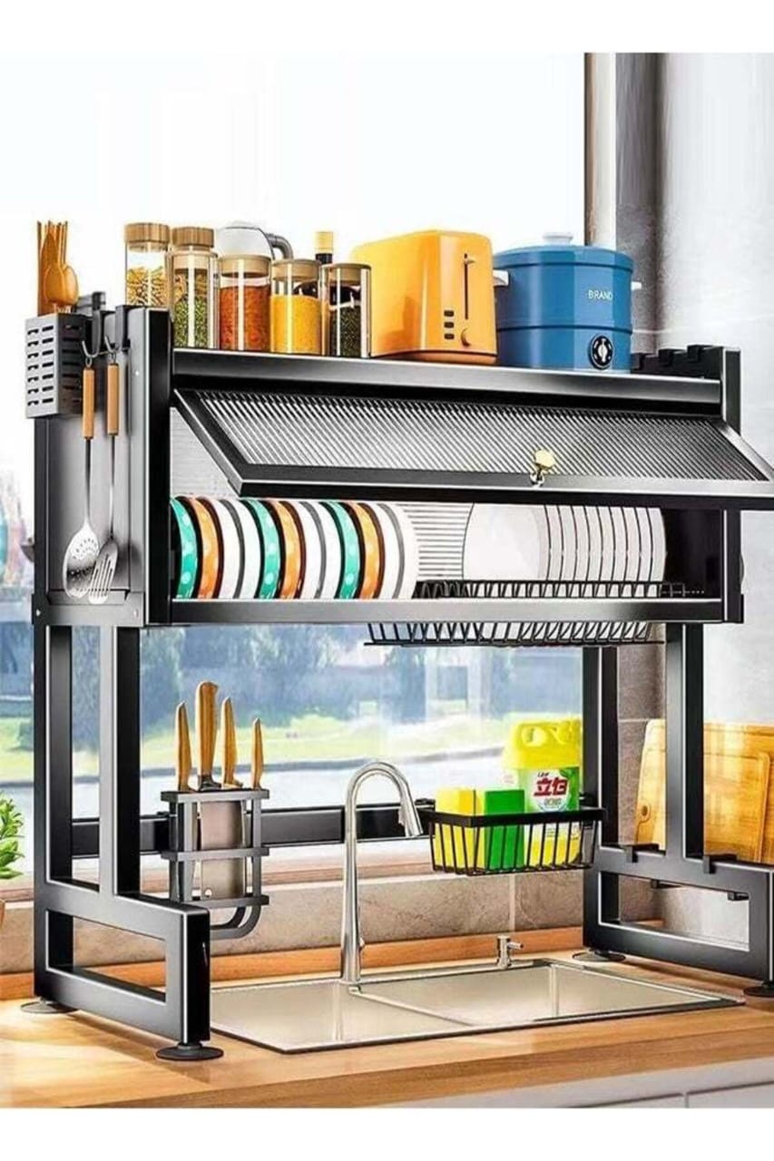 Double Layer Dish Drainer Rack