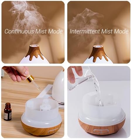 300ML Essential Oil Diffuser,Humidifie, (Yellow-H55)