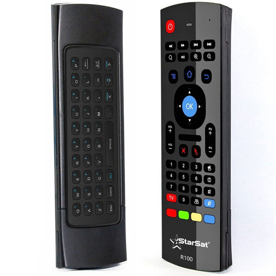 لوحة مفاتيح لاسلكية StarSat R100 2.4 جيجا هرتز Air Mouse، مستشعر حركة لأجهزة Android وWindows وMac وLinux