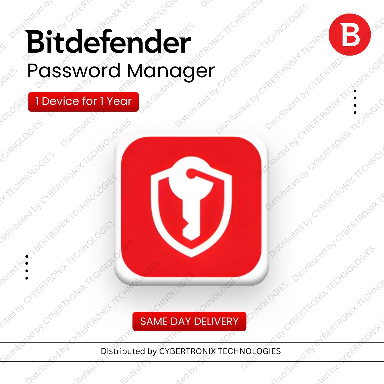 Bitdefender Password Manager | 1 Device for 1 Year | Digital License | Same Day Delivery