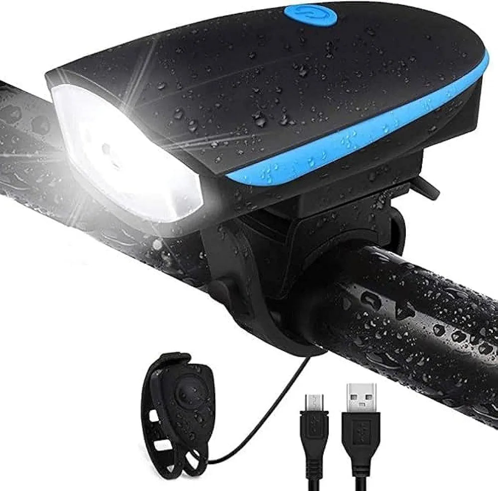 Bicycle LED Lamp Bike Light Electric Horn Cycling Headlight Handlebar Flashlight Bicycle