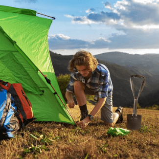 Folding Shovel Lightweight Mini Shovel for Camping Hiking Car Emergency and Home Gardening Portable High Carbon Steel