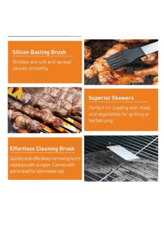 Stainless Steel BarbecueTool Set Utensils Accessories Camping Outdoor Cooking Tool Kit