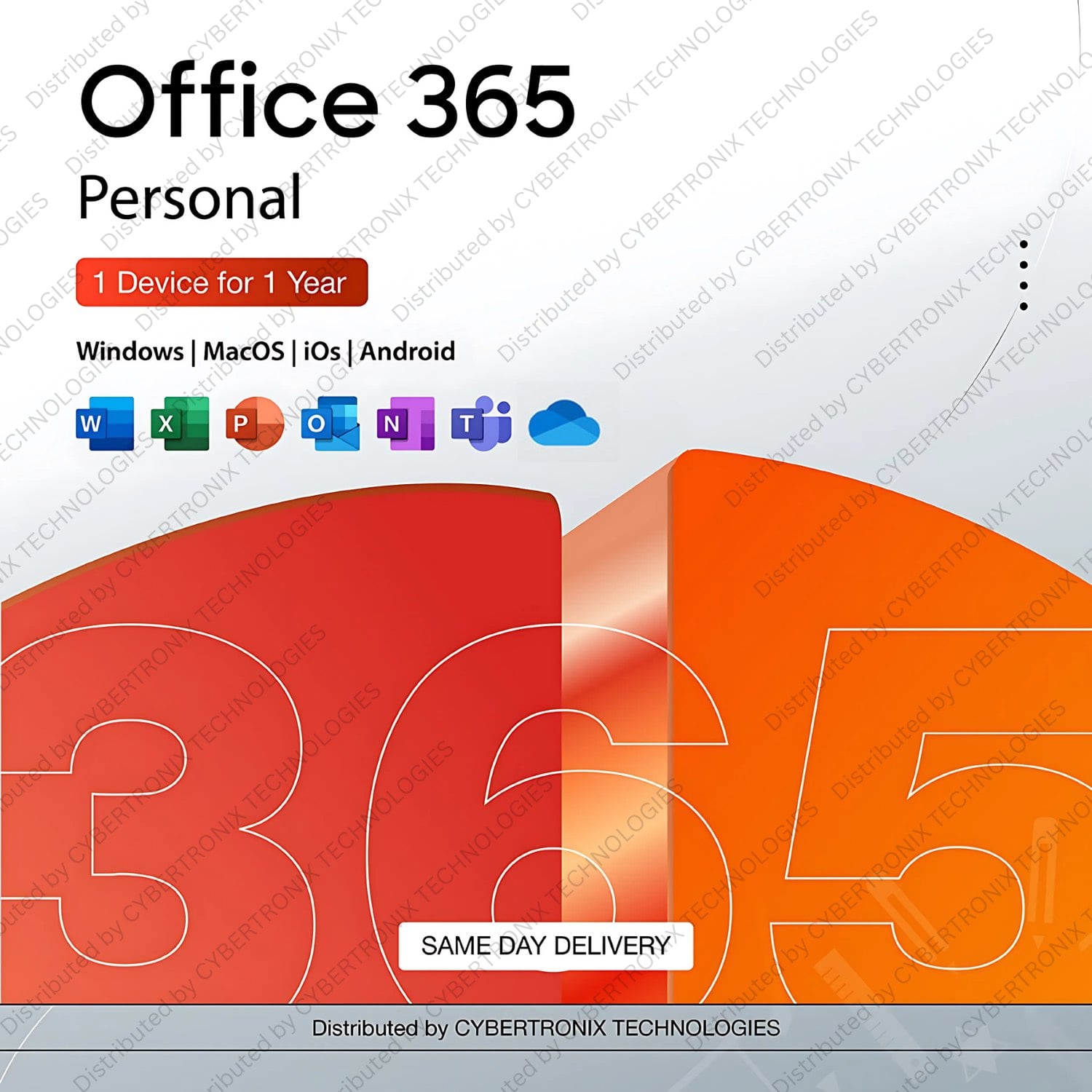 Microsoft Office 365 Personal | 1 Year Subscription for 1 Device | Windows | Digital License | Same Day Delivery