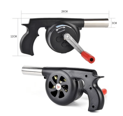 NO11 Manual Air Blower or Camping BBQ, Air Blower with Hand Crank for Outdoor Camping Barbecue Fire Bellows Hiking Picnic