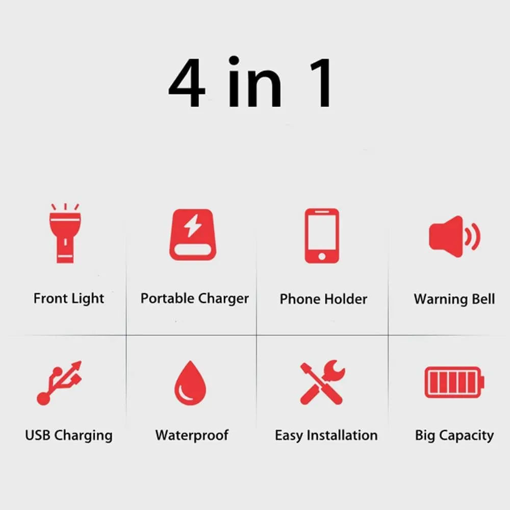 Bike Head Light Multifunctional Cycling Head Lamp Rechargeable Cycle Headlamp for Night Riding