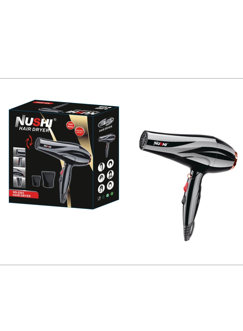 Hair Dryer, 2000W, Ideal for Personal and Salon Use, The Ultimate Powerful Professional Blow Dryer