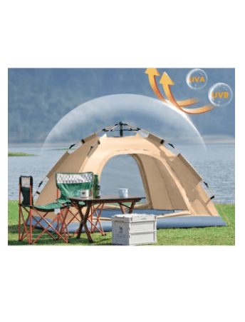 Automatic Pop Up Outdoor Tent  Portable Waterproof Sunscreen Tent with Carry Bag for 3-4 Person Instant Tent for Camping and Other Outdoor Activities Size: 2.5*2.5*1.7m