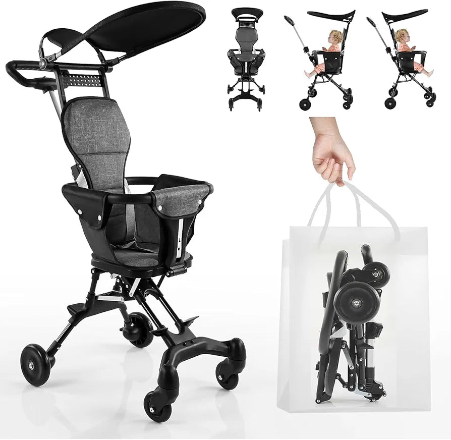 one hand umbrella stroller Baby Stroller,Portable Travel Stroller for Airplane with Mini Umbrella
