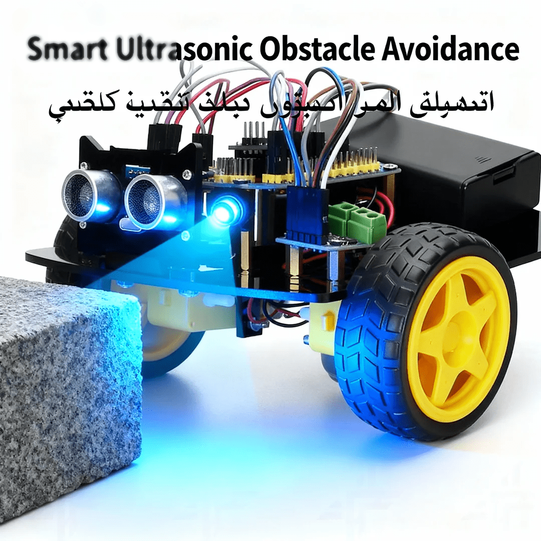 Arduino Robot Car Kit 2WD | STEM Programming Robot Car | Line Tracking & Obstacle Avoidance | Ultrasonic Sensor & IR Module | Nano Board Compatible | DIY Coding Robot Kit for Kids & Beginners