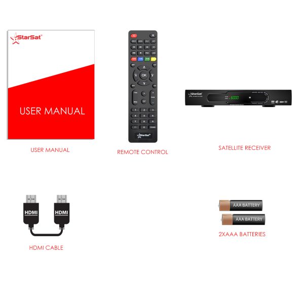 StarSat SR-9990HD Extreme Full HD، 2xUSB، HDMI، 8000 قناة، EPG، MPEG4، Blind Scan، YouTube، PVR، DVBS2، دعم WiFi (جهاز WiFi غير متضمن)