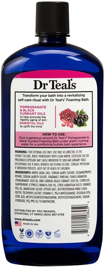 Dr Teals Foaming Bath With Pure Epsom Salt Pomegranate & Black Currant 1000Ml