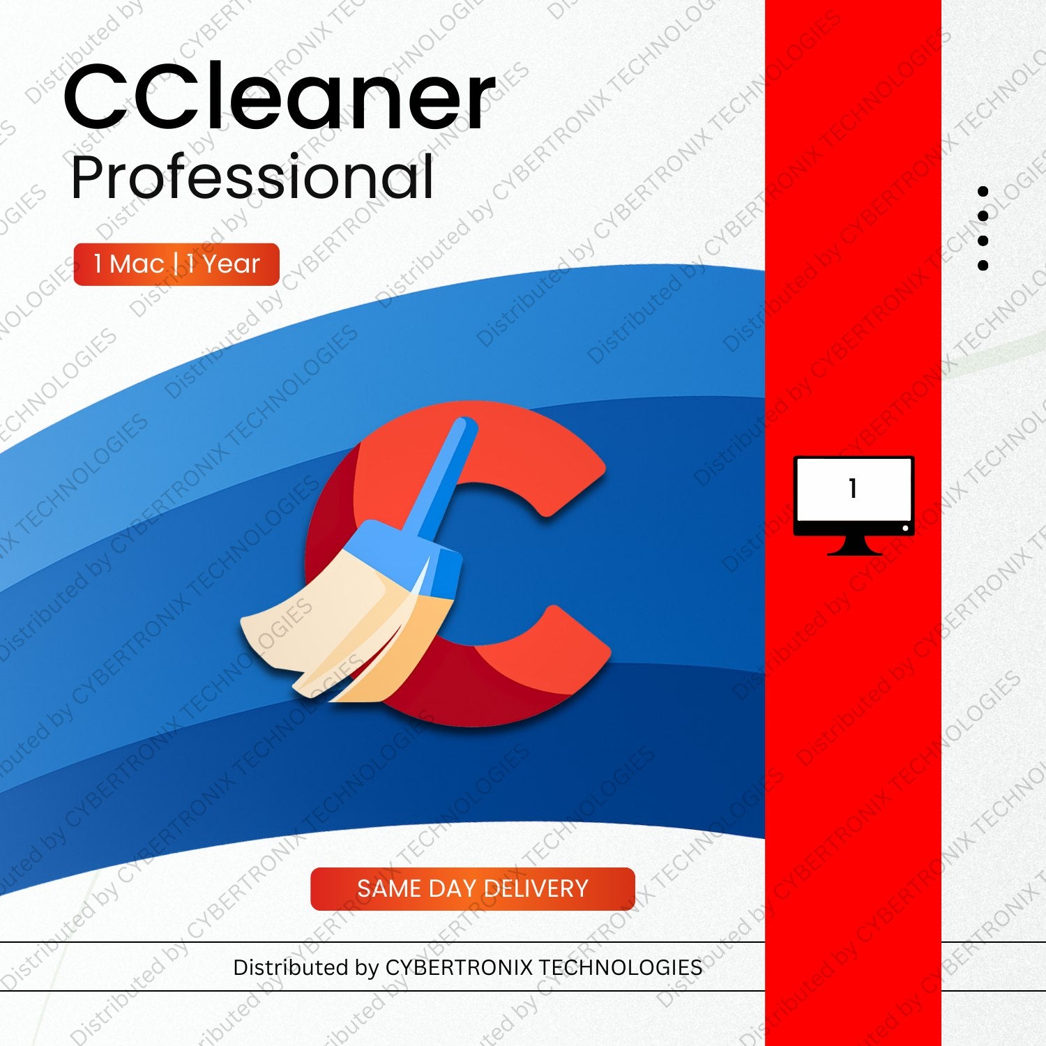CCleaner Professional | 1 Mac Device for 1 Year | Digital License | Same Day Delivery