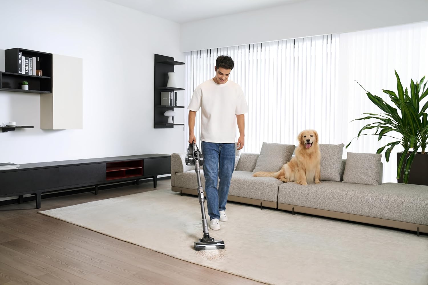 Jimmy H11 Pro Vacuum Cleaner and Floor Scrubber Removable Battery 260AW and 25Kpa Power, 700W, 90 Minutes Runtime, Smart LED Screen, Adaptive Technology, HEPA Filter and Charging Station