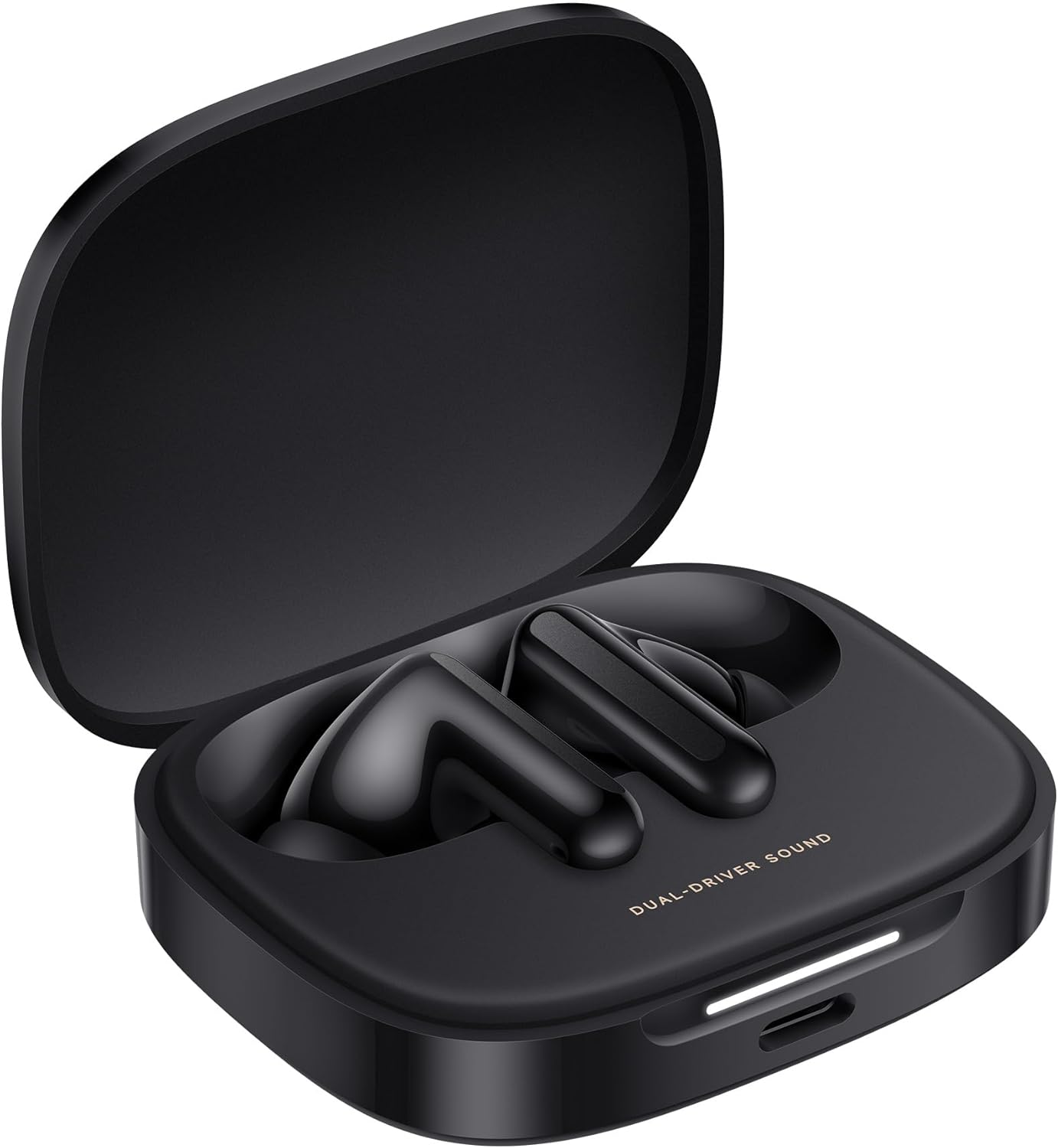 Xiaomi Redmi Buds 6 Black - 42h Battery Life, Hi-Fi Sound with Dual Drivers, 49 dB ANC, 4 EQ Modes, AI Noise Cancellation, Fast Charging, Bluetooth 5.4, Google Fast Pair Support