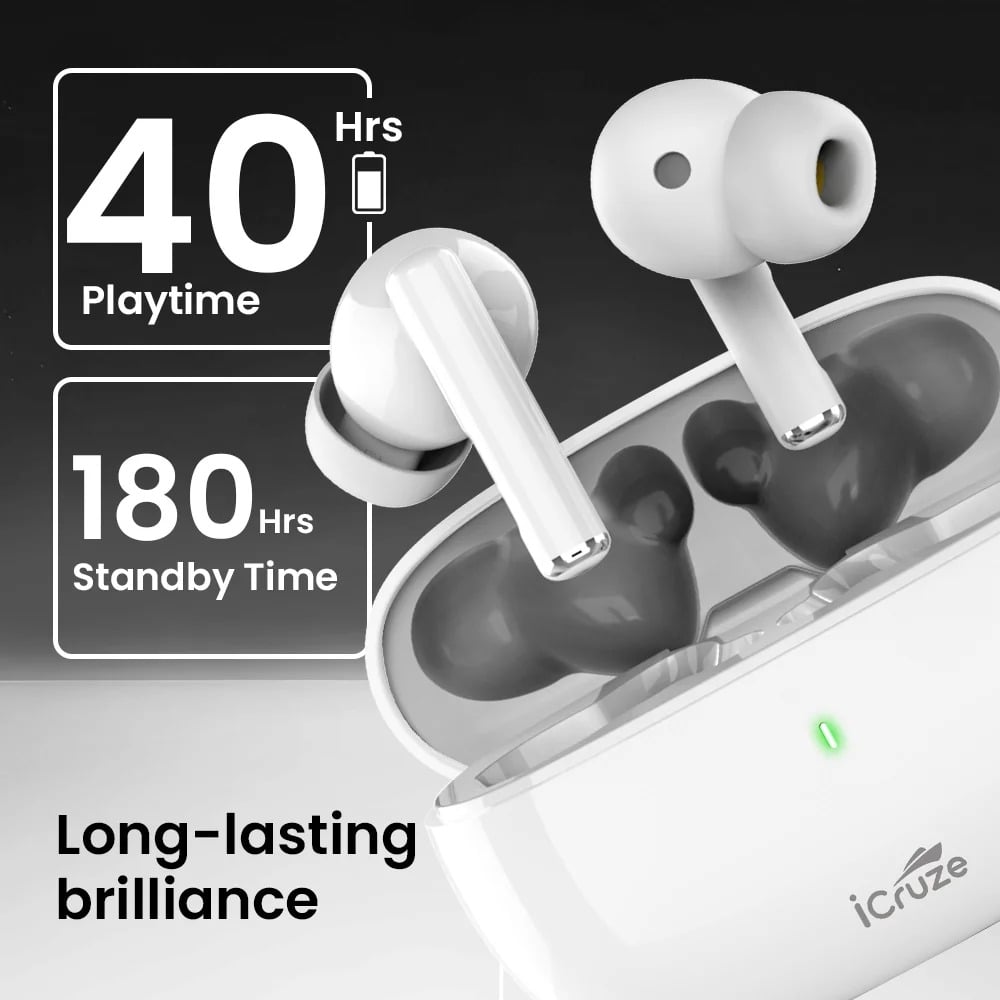 iCruze Aura TWS Earbuds (White)
