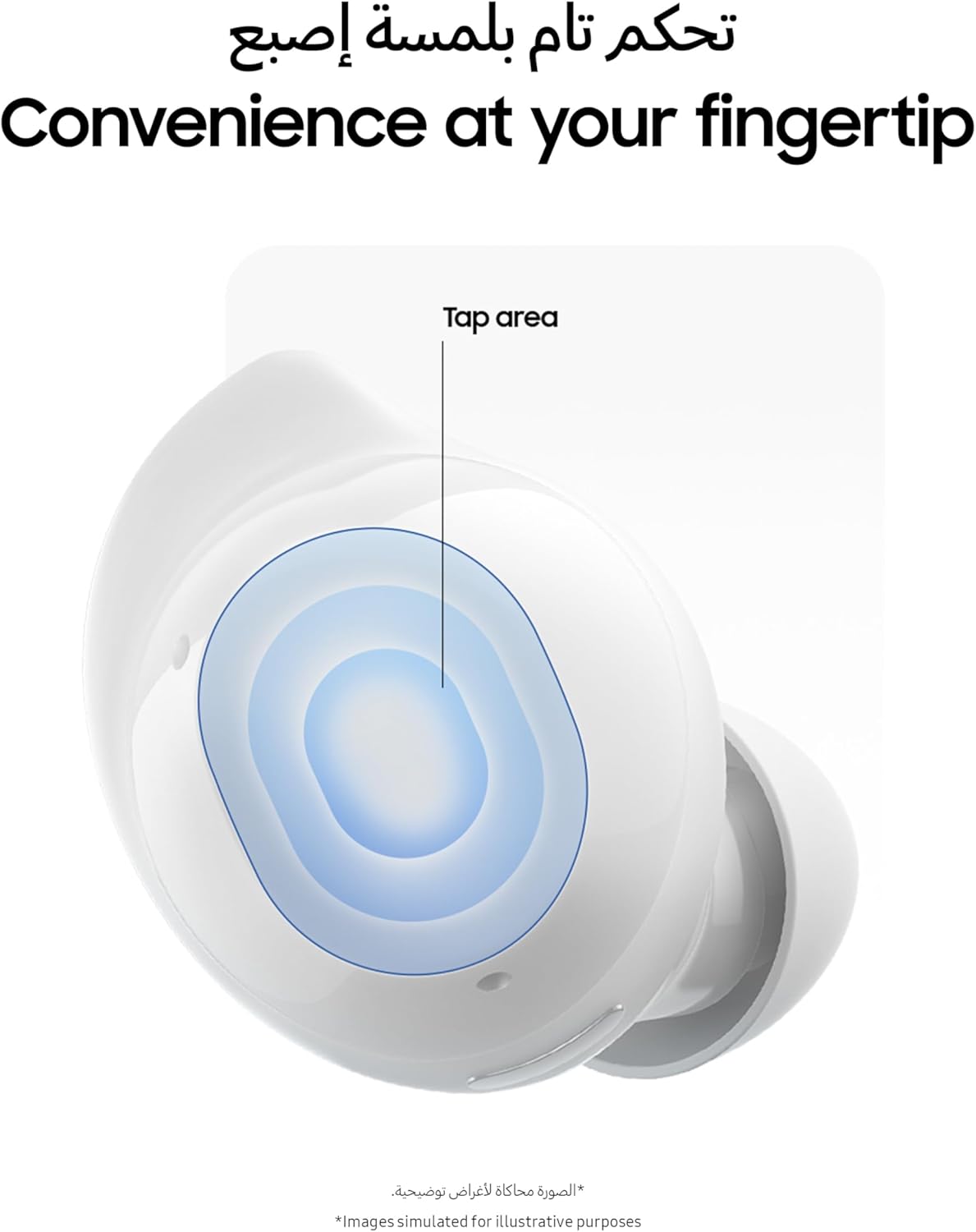 Samsung Galaxy Buds Core True Wireless Bluetooth Earbuds, Active Noise Cancellation, Secure Fit with Wingtip, Easy Pairing, Auto Switch, Touch Control, White (UAE Version)