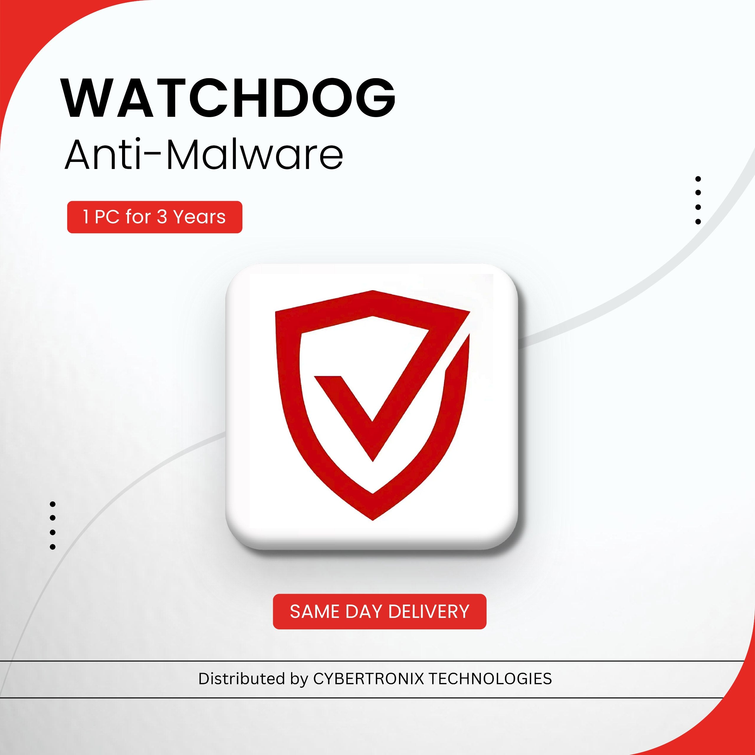Watchdog Anti-Malware | 1 PC for 3 Years | Digital License | SAME DAY DELIVERY
