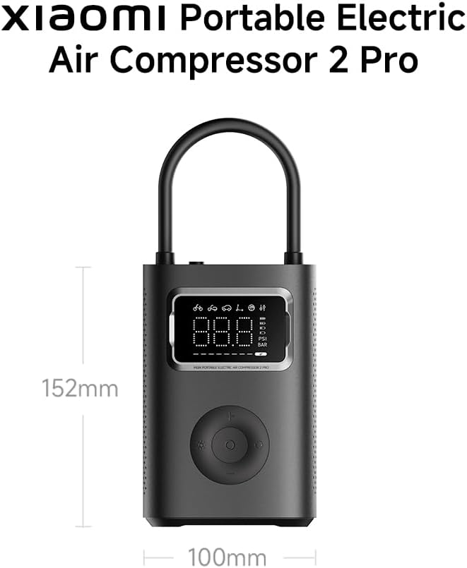 Xiaomi Portable Electric Air Compressor 2 Pro, Electric Air Compressor Inflatable Treasure 150psi High Pressure For Motorcycle Bike Car Scooter Football Basketball