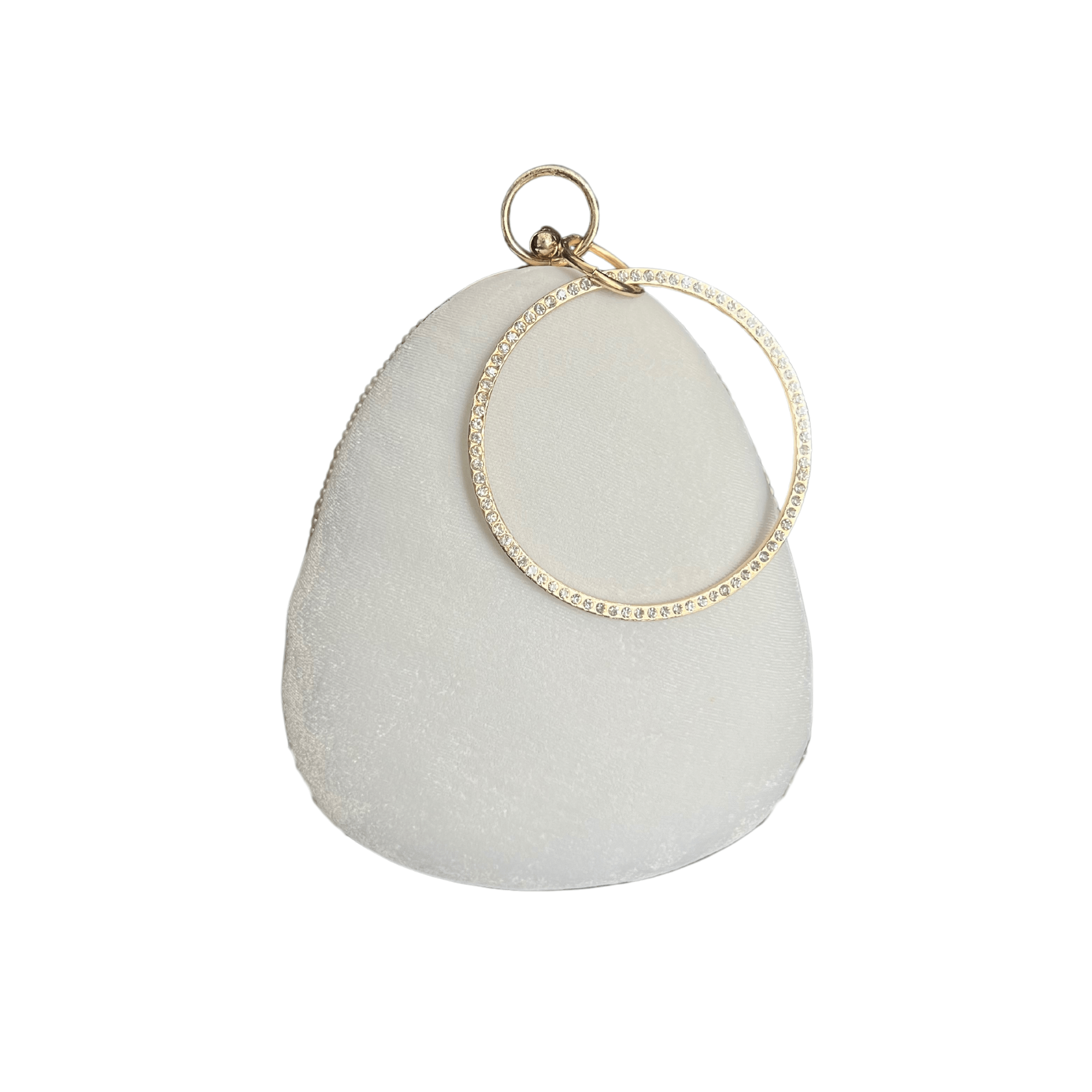 Beaded Pearl Almond Shape Clutch