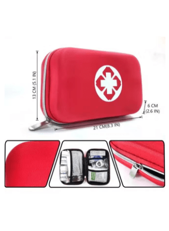 Hardcase Waterproof Medicine Storage Bag Portable Medication Package Compact Lightweight Emergency Survival Rescue Cases Medical Kit Idea for Home Car Travel Outdoor