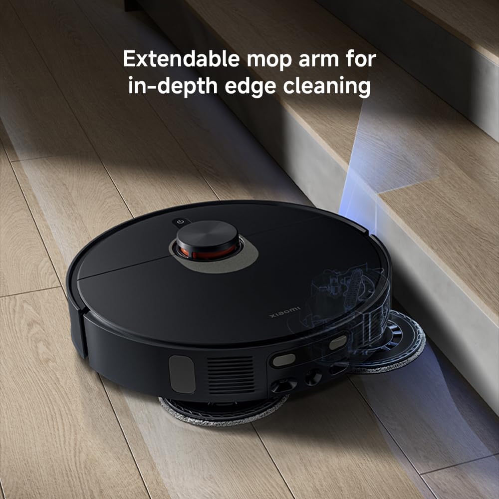 Xiaomi X20 Max Robot Vacuum and Mop, Self-Drying, Auto Mop Washing, 8000Pa Suction, Self-Emptying, Structured light and edge laser obstacle avoidance,Edge cleaning, Black