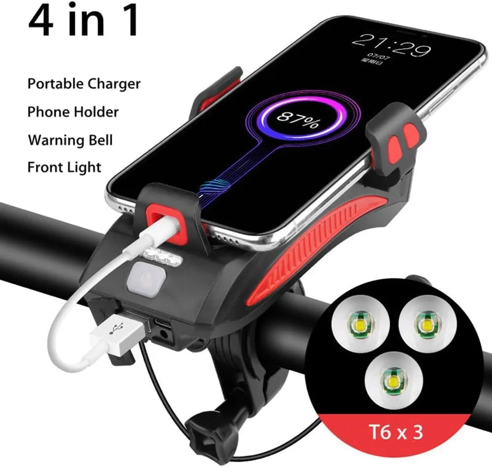 Bike Head Light Multifunctional Cycling Head Lamp Rechargeable Cycle Headlamp for Night Riding