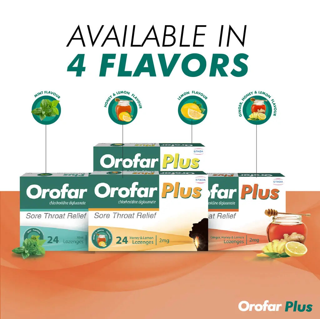 Orofar Plus Ginger Honey & Lemon Lozenges 24S