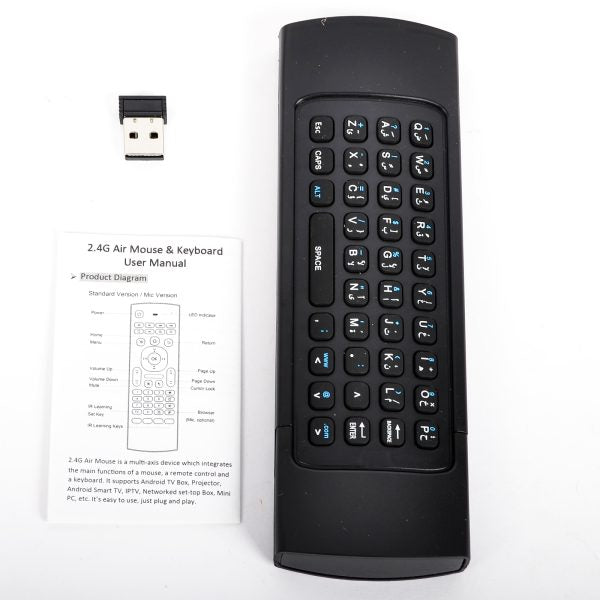 لوحة مفاتيح لاسلكية StarSat R100 2.4 جيجا هرتز Air Mouse، مستشعر حركة لأجهزة Android وWindows وMac وLinux