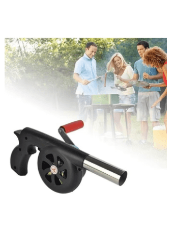 Manual Air Blower or Camping BBQ, Air Blower with Hand Crank for Outdoor Camping Barbecue Fire Bellows Hiking Picnic NO11