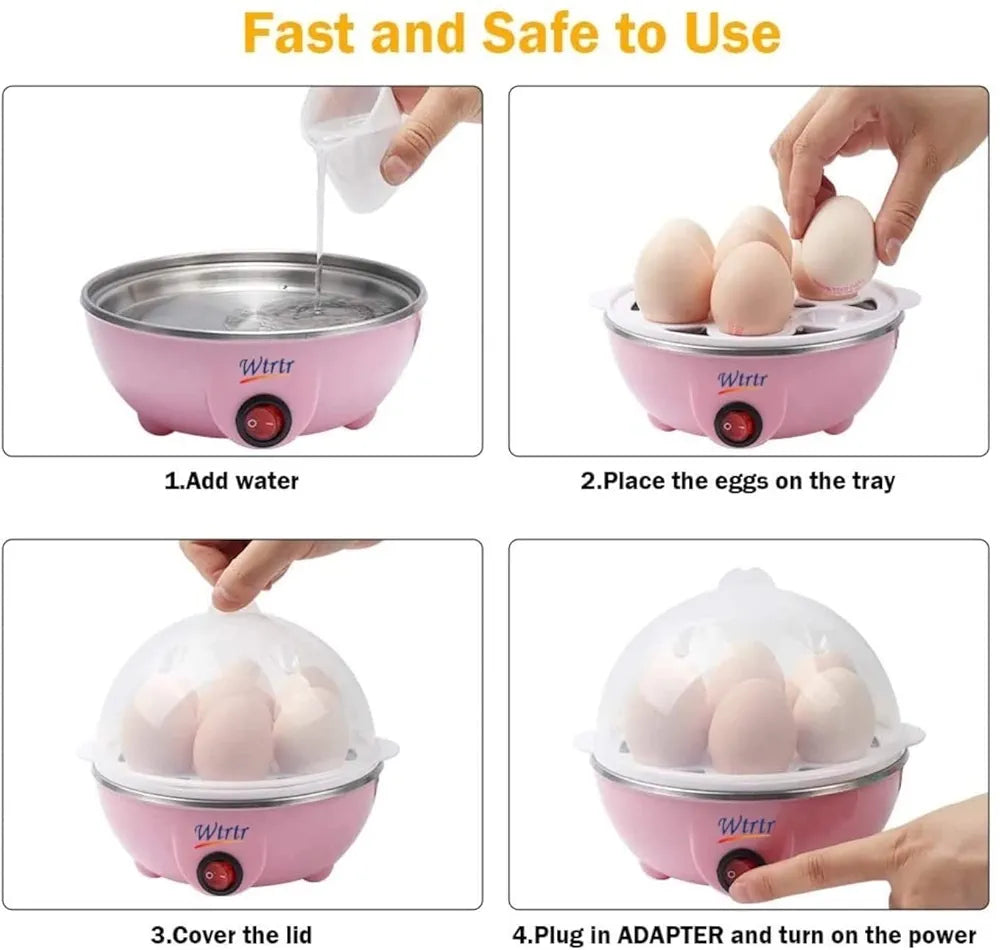 Egg Cooker,Multifunctional Egg Boiler Electric, Egg Steamer Maker,