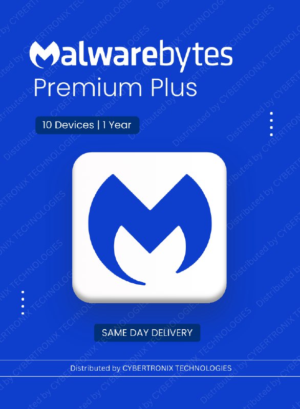 Malwarebytes Premium Plus | 10 Devices for 1 Year | Digital License | SAME DAY DELIVERY
