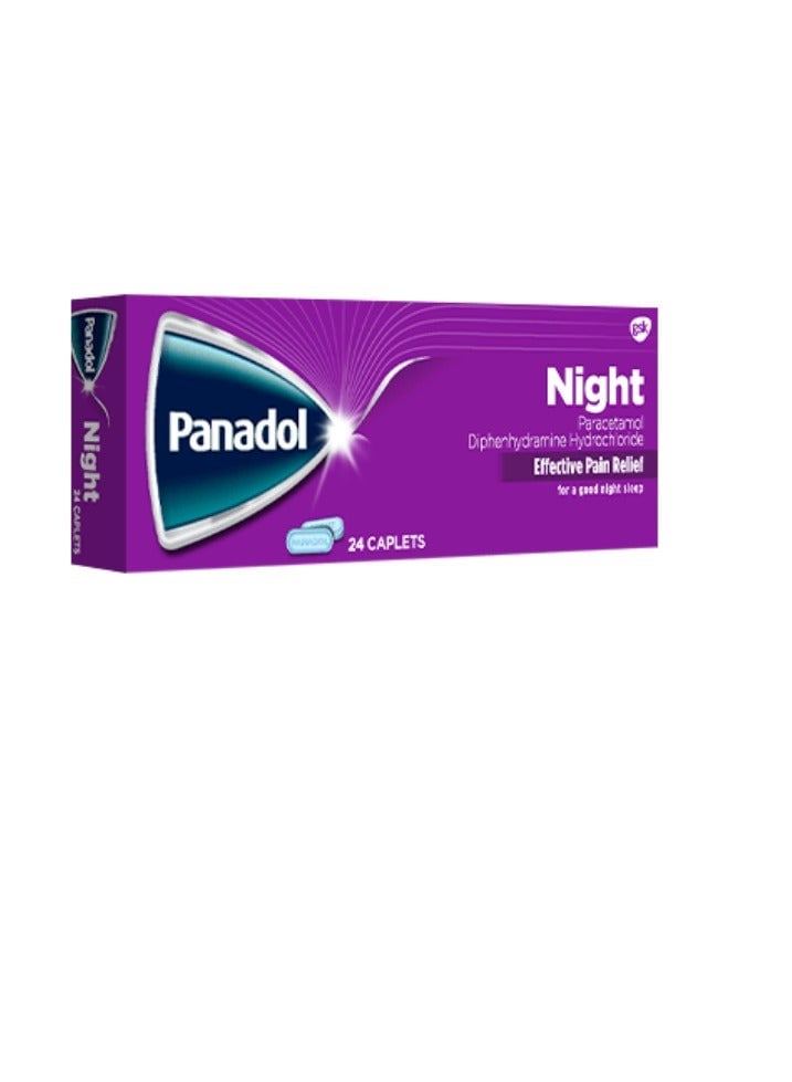 Panadol Night 24 Caplets Effective Pain Relief