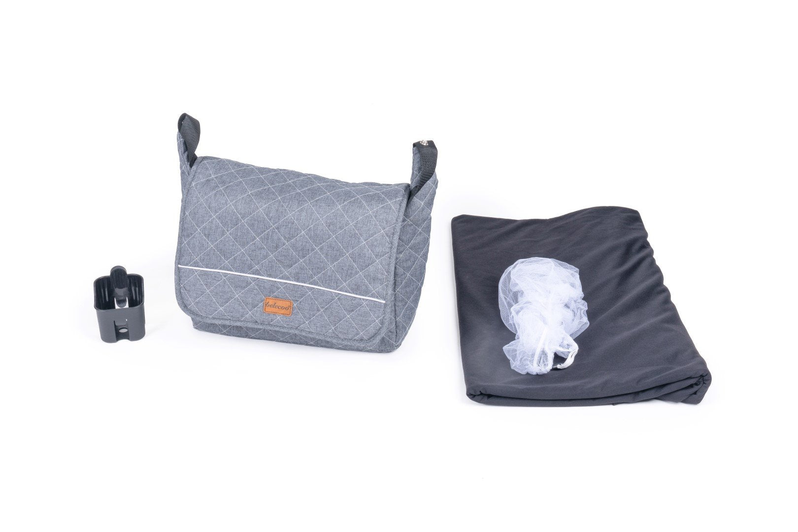 Belecoo one fold-to-half luxury pram 2 in 1 - Grey