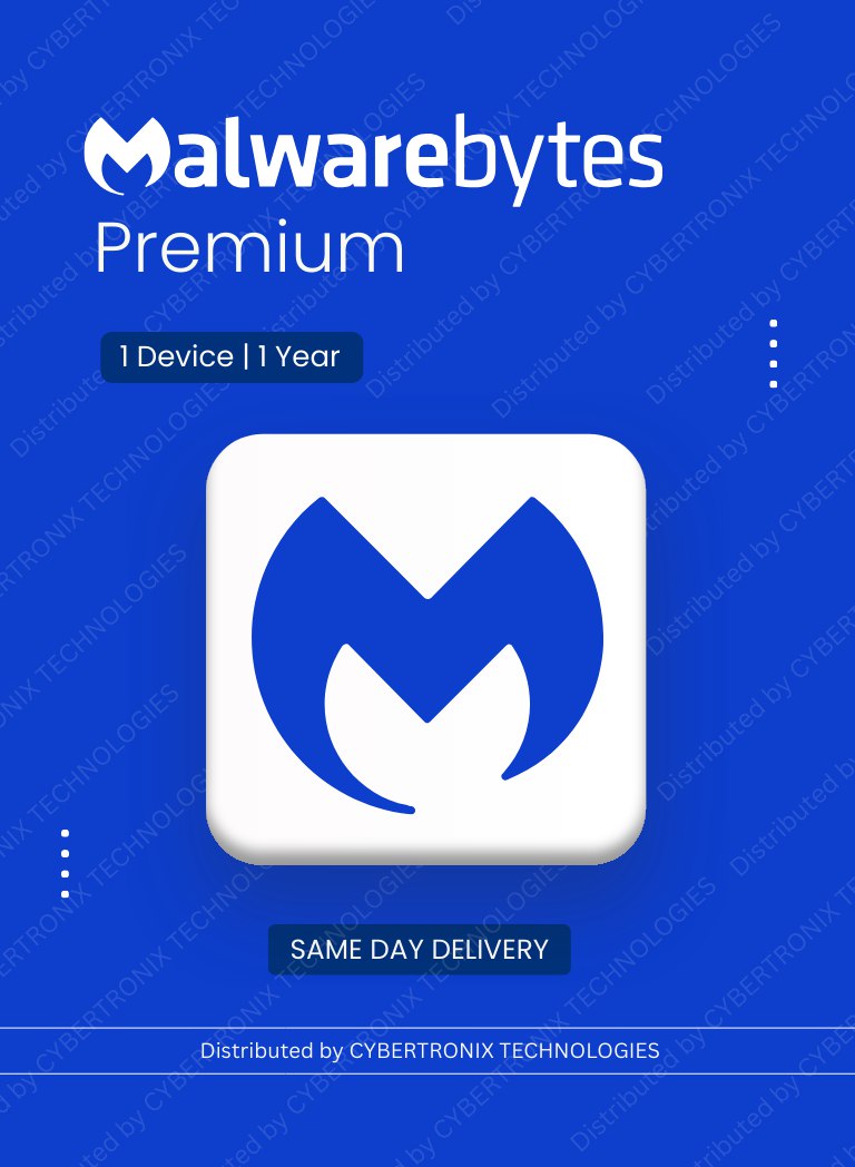 Malwarebytes Premium | 1 Device for 1 Year | Digital License | SAME DAY DELIVERY