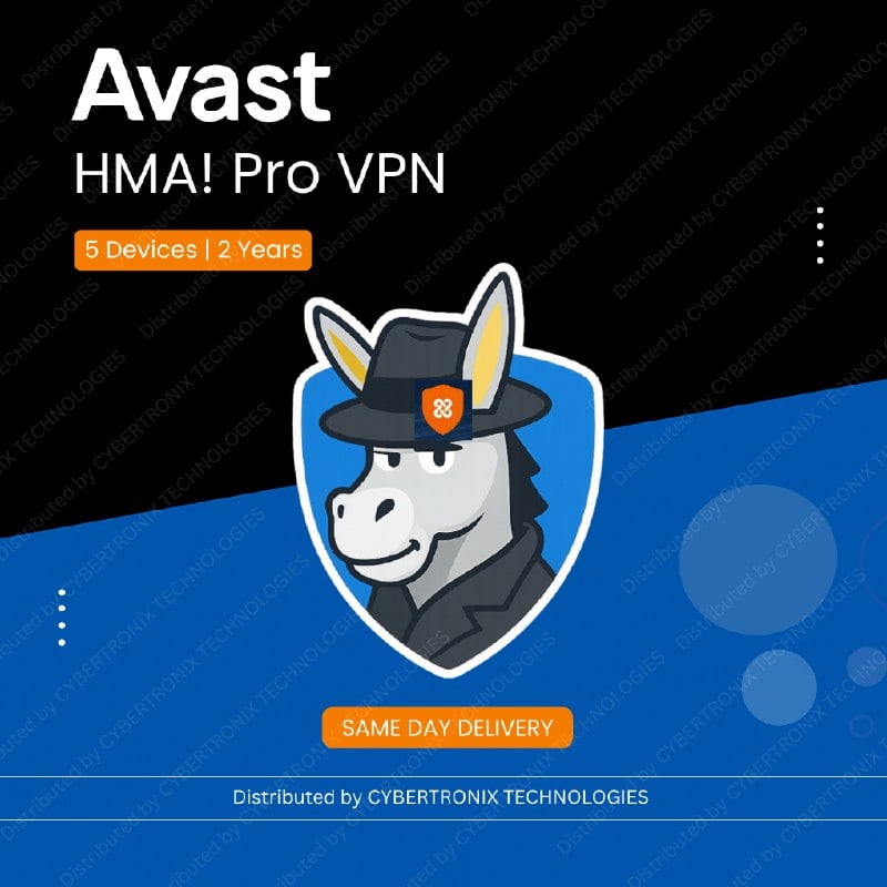 Avast HMA! Pro VPN | 5 Devices for 2 Years | Digital License | Same Day Delivery