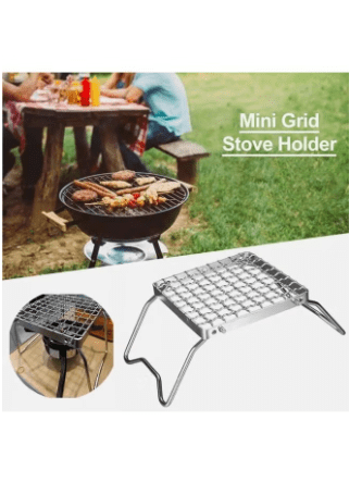BBQ Grill Foldable Barbecue Rack Stove Camping Grate Gas Stand Outdoor Cooking