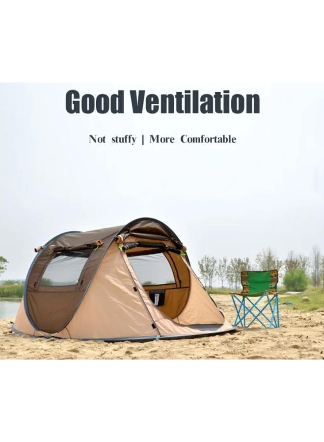 Pop-Up Camping Tent Windproof Waterproof Large Automatic Tent for Hiking Camping for Outdoor Parties Family Camping Tent Outdoor Size: 250*150*105cm