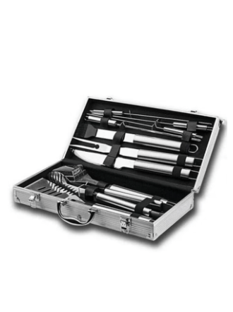 Camping Outdoor Cooking Tool 10Pieces  Set Stainless Steel Barbecue Tool Set Spatula Fork Tongs Knife Brush Skewers Barbecue Utensils