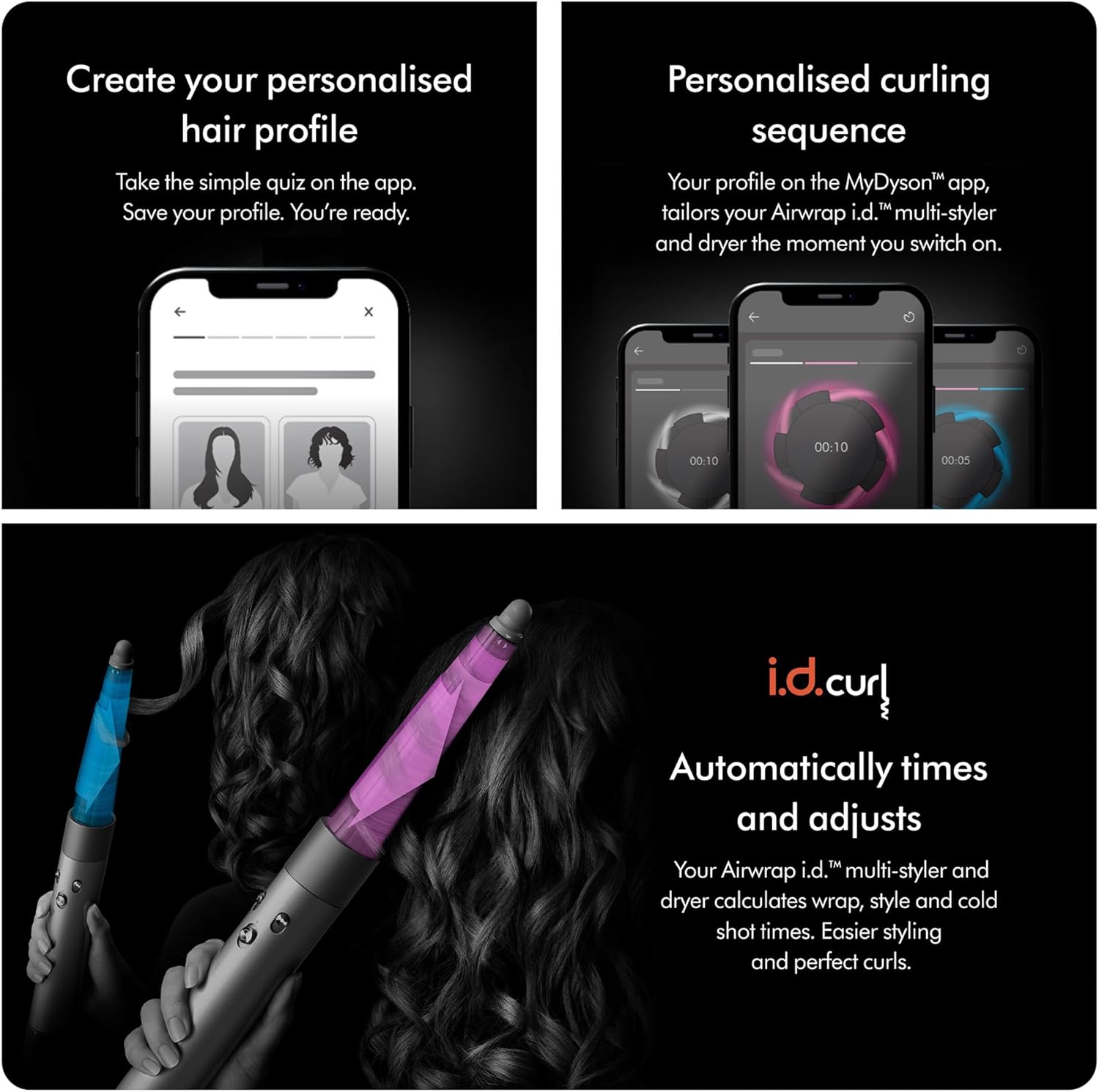Dyson Airwrap i.d. Multi-styler (Ceramic Platina & Topaz) | Intelligent Styler| Personalize Curl Sequence| 6 in 1 | Dry|Curl|Hide Flyaways - International Version