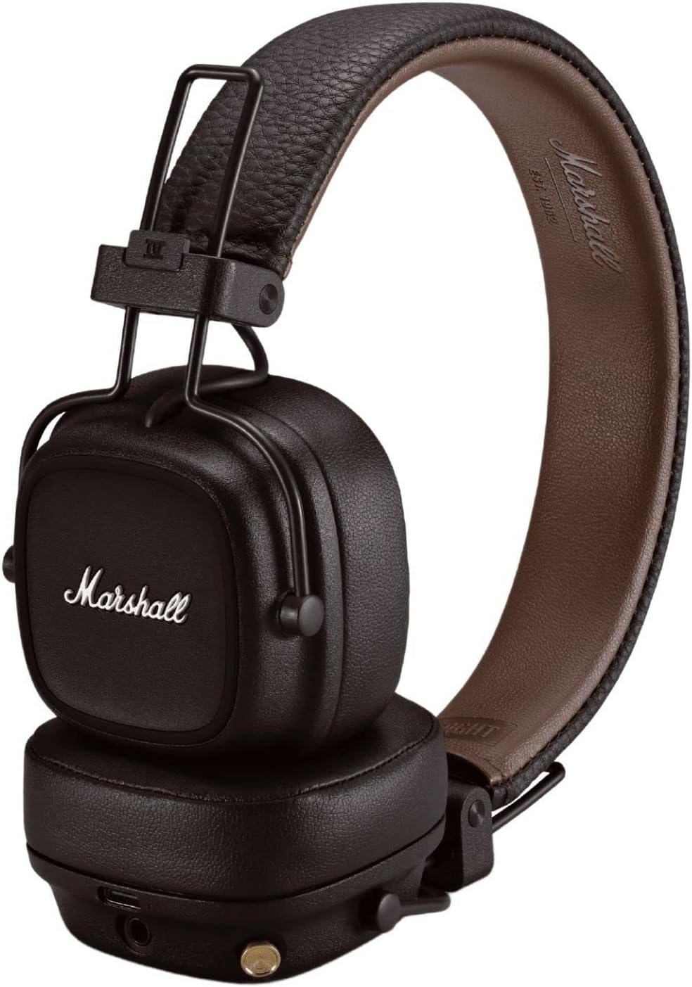 Marshall Major IV Bluetooth Headphones - Folable Wireless Headphones Bluetooth With 80 Hours of Playtime - Brown, One size