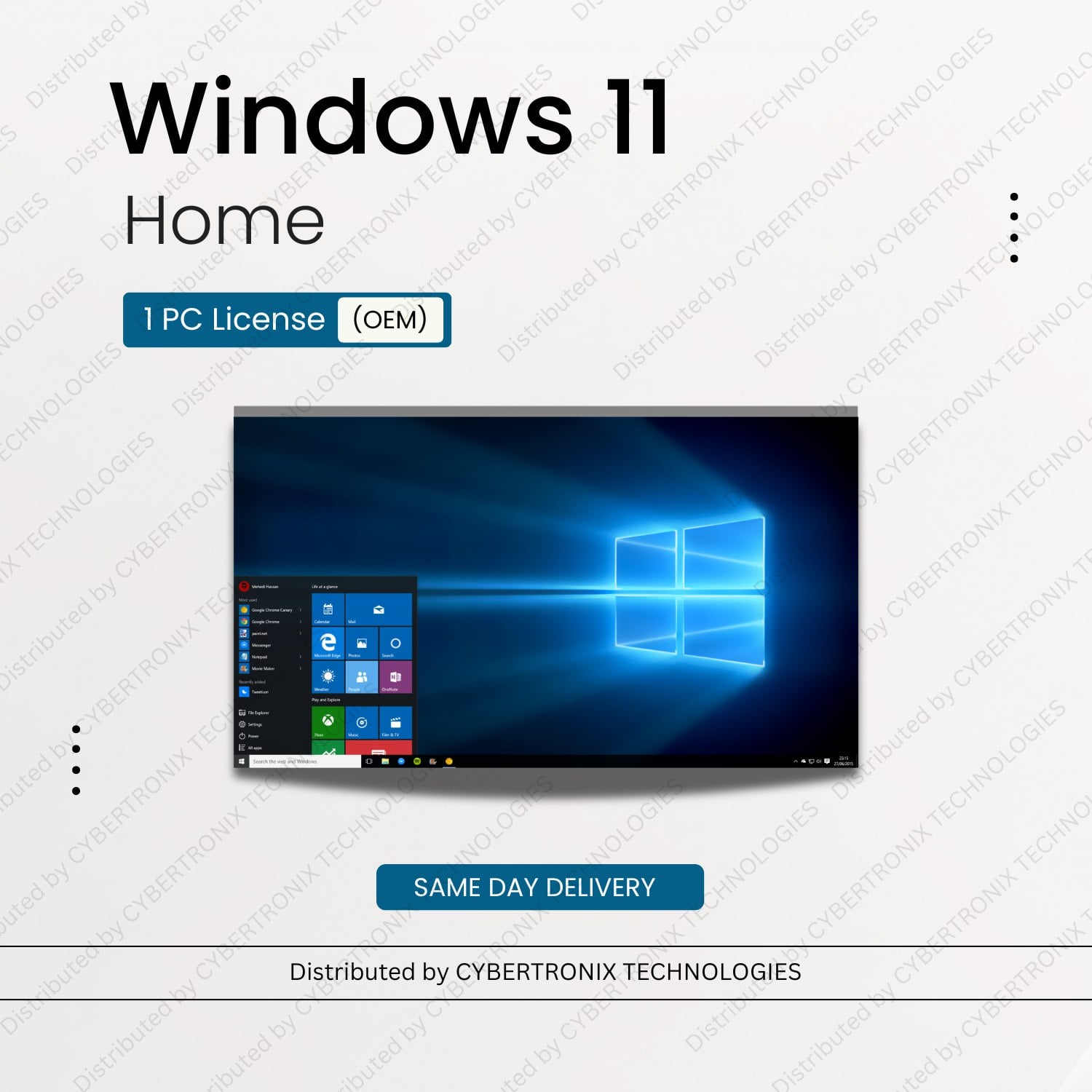 Microsoft Windows 11 Home | 1 PC License (OEM) |Digital License | SAME DAY DELIVERY