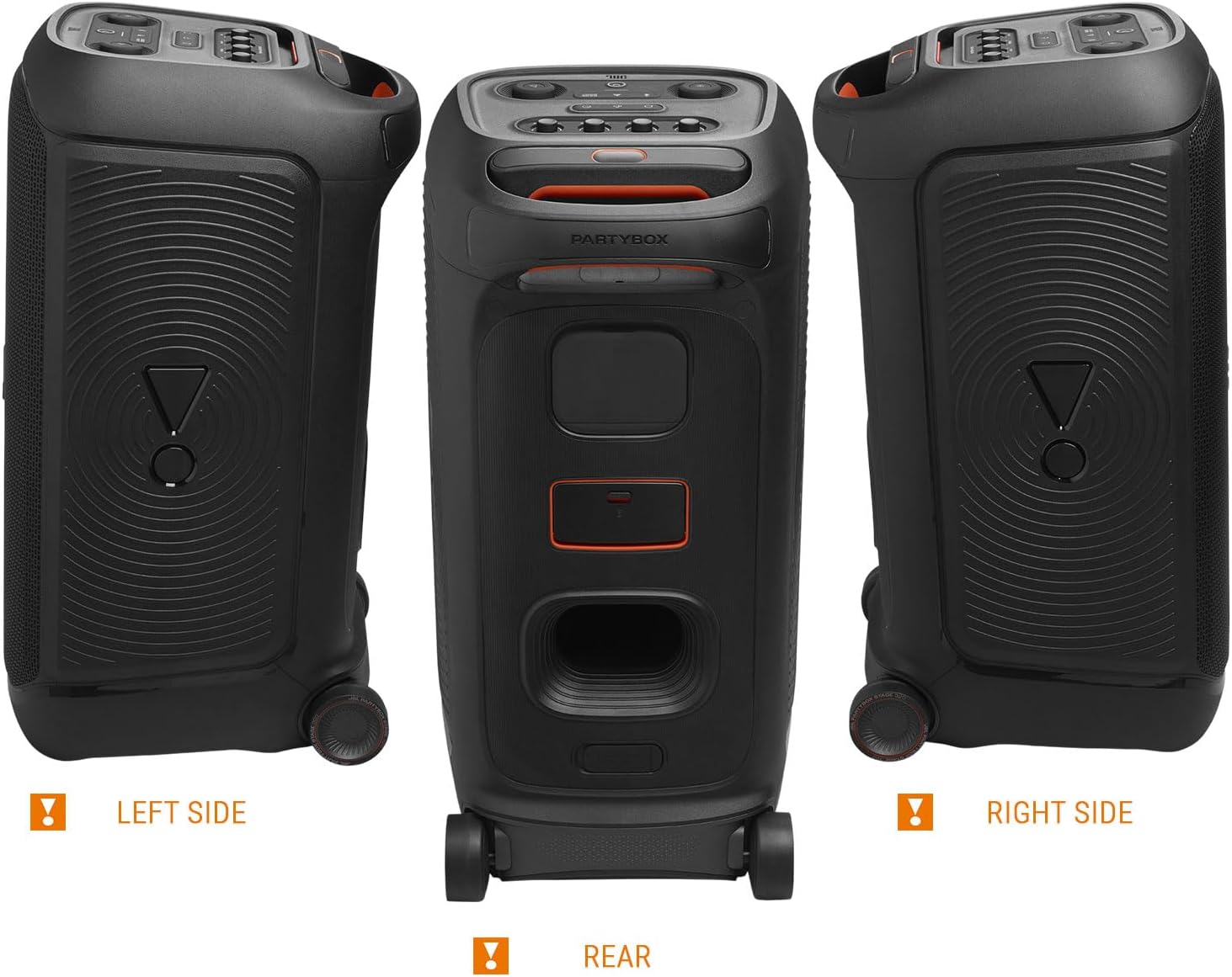 JBL PartyBox Stage 320 Bluetooth Speaker with Battery 400 Bundle - Black
