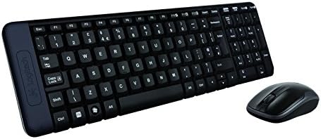 MK220 Space-Saving Wireless Keyboard and Mouse Combo Black