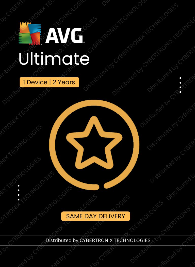 AVG Ultimate | 1 PC for 2 Years | Digital License | Same Day Delivery