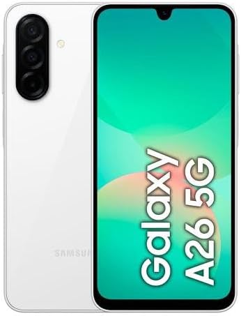 Samsung Galaxy A26 Dual-SIM 256GB ROM + 8GB RAM (GSM Only | No CDMA) Factory Unlocked 5G Smartphone (White) - International Version