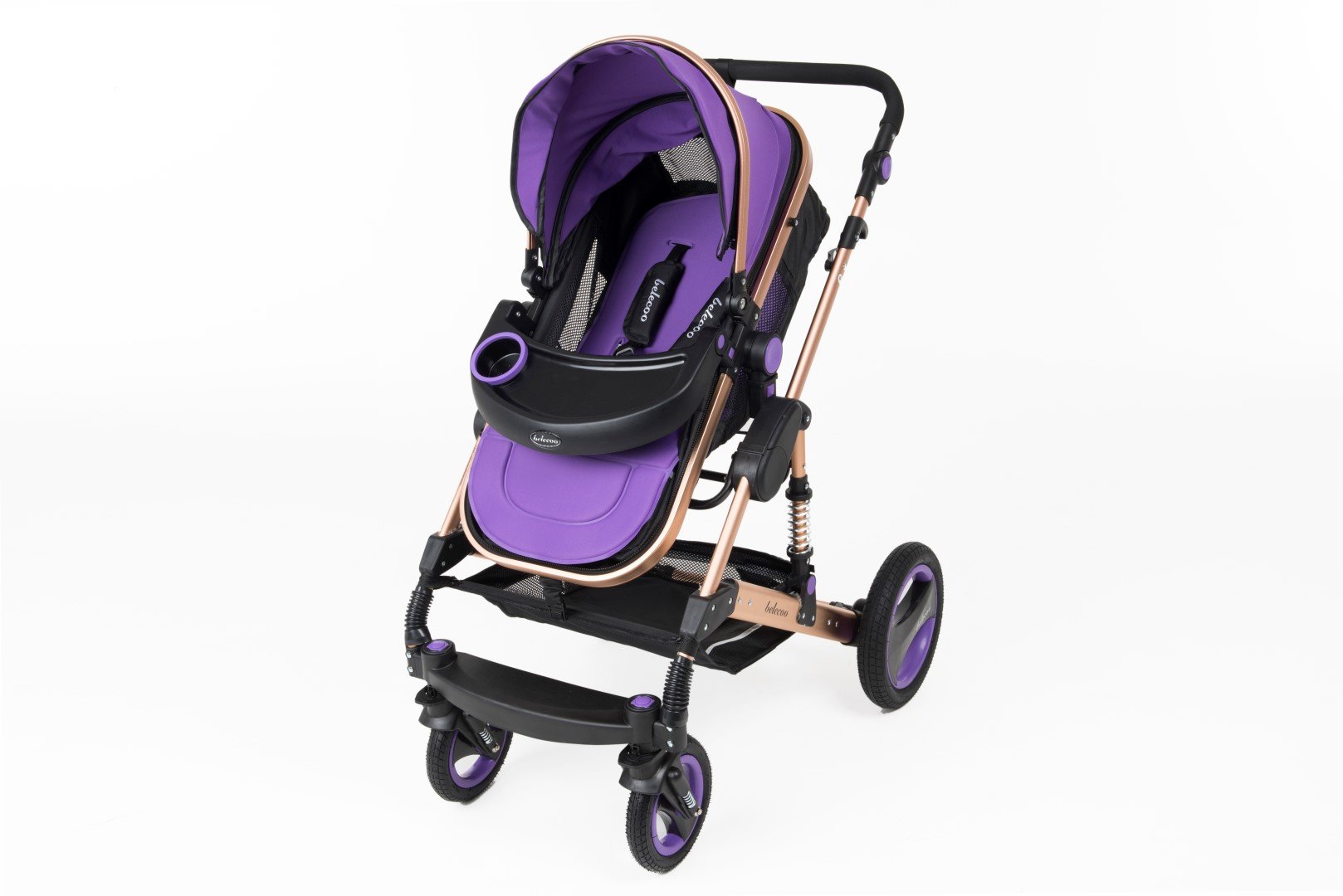 عربة أطفال Belecoo 6 Purple الكلاسيكية 3 في 1