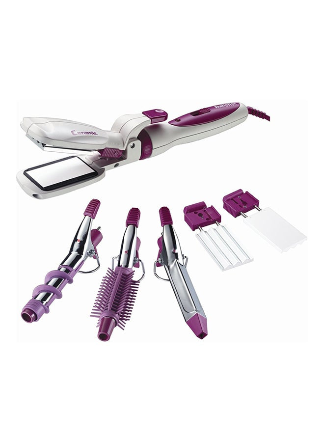 6-In-1 Infinitix Hair Curler Kit Purple/Silver/White